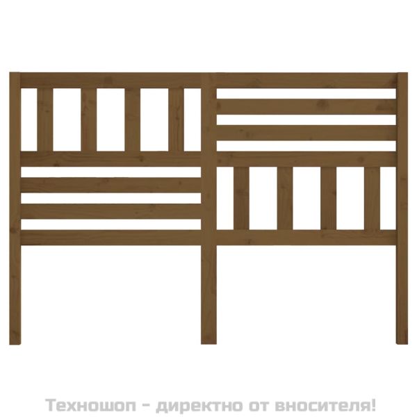 Горна табла за легло, меденокафява, 141x4x100 см, бор масив