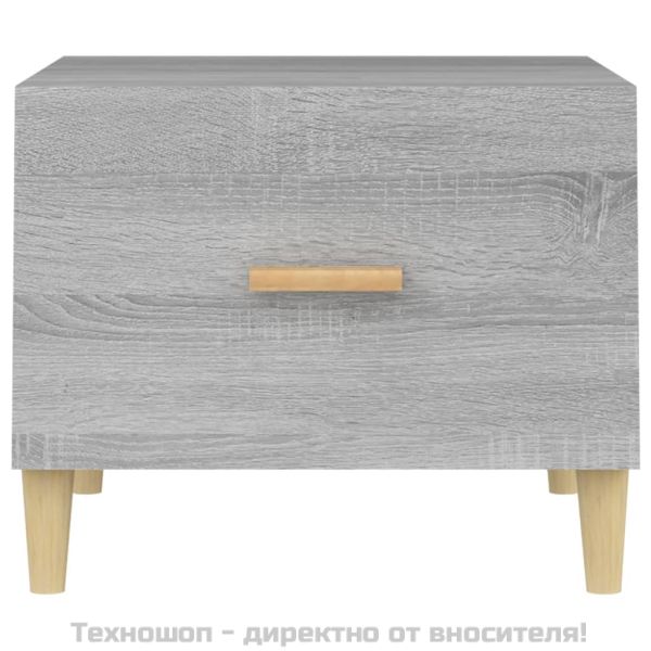 Кафе маси, 2 бр, сив сонома, 50x50x40 см, инженерно дърво