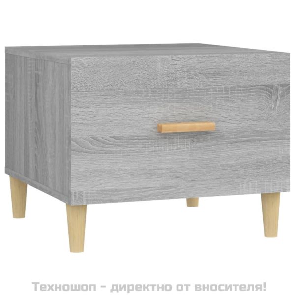 Кафе маса, сив сонома, 50x50x40 см, инженерно дърво