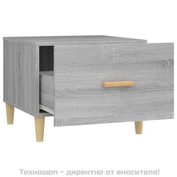 Кафе маса, сив сонома, 50x50x40 см, инженерно дърво