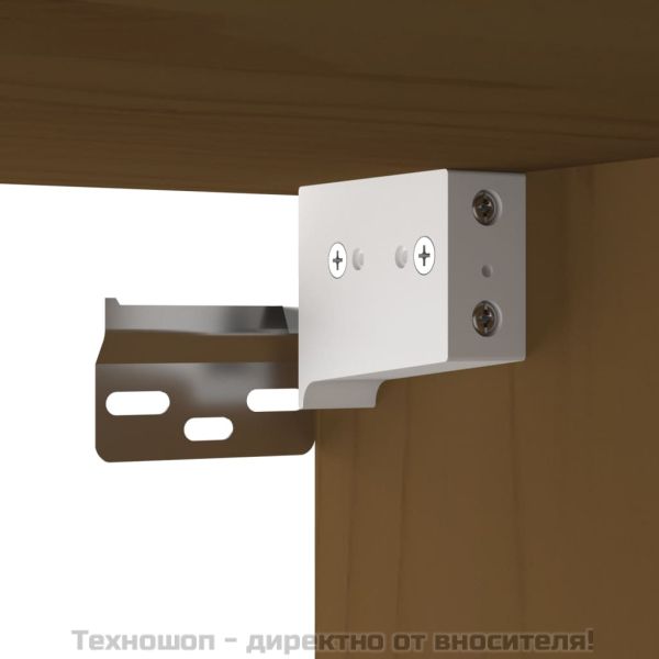 Стенен шкаф, меденокафяв, 60x30x35 см, борово дърво масив