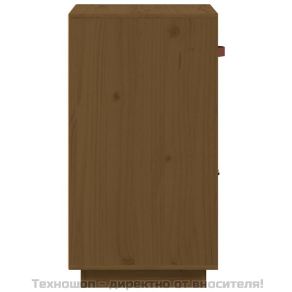 Сайдборд, меденокафяв, 34x40x75 см, бор масив