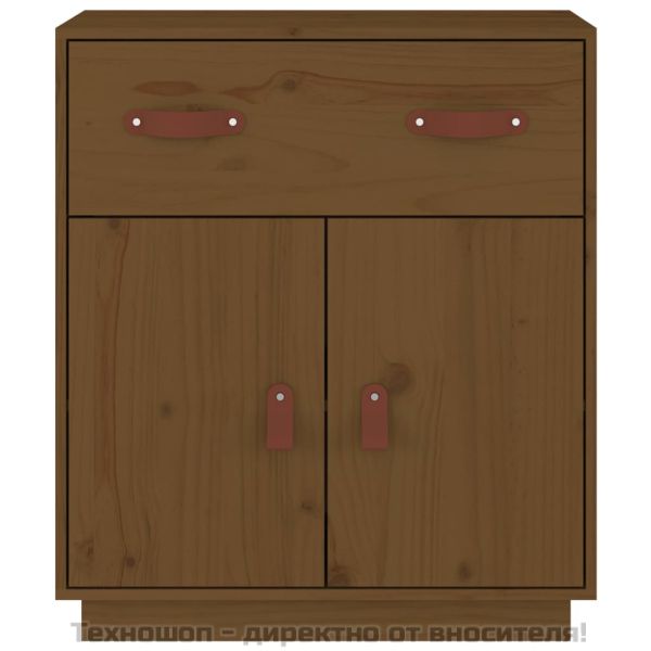 Сайдборд, меденокафяв, 65,5x40x75 см, бор масив