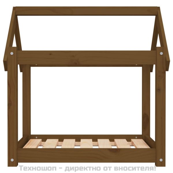 Кучешко легло, меденокафяво, 71x55x70 см, бор масив