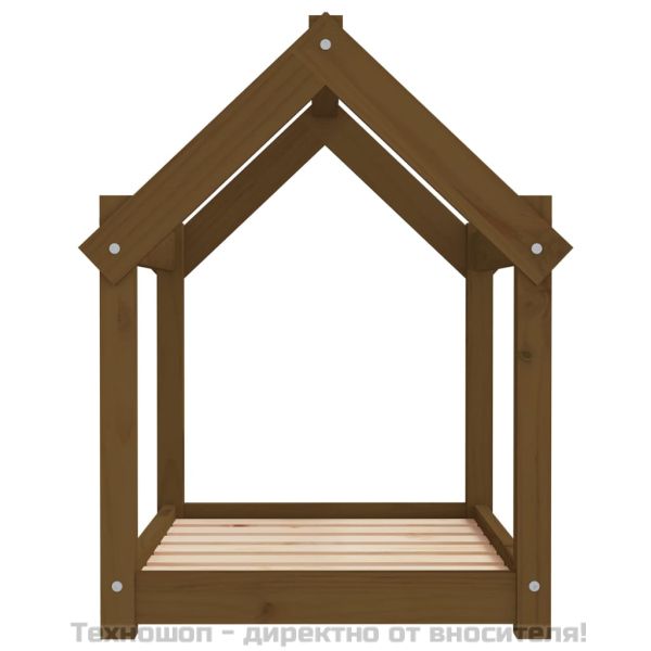 Кучешко легло, меденокафяво, 71x55x70 см, бор масив