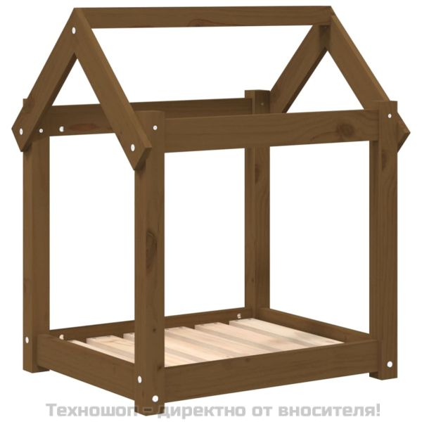 Кучешко легло, меденокафяво, 61x50x70 см, бор масив