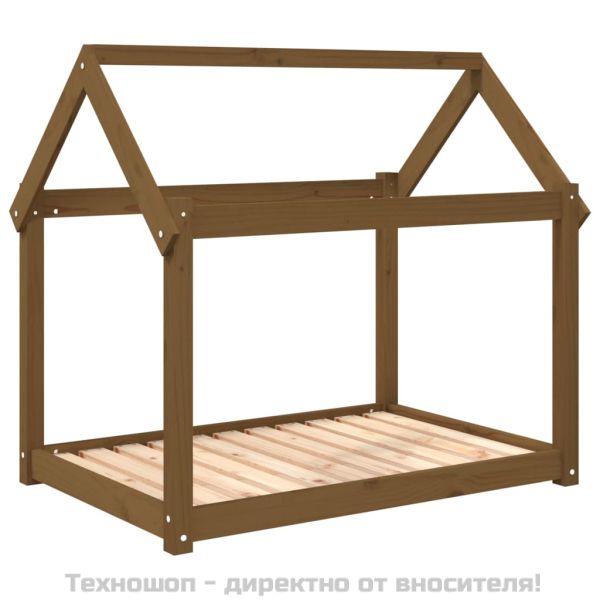 Кучешко легло, меденокафяво, 101x70x90 см, бор масив