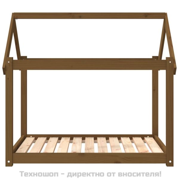 Кучешко легло, меденокафяво, 101x70x90 см, бор масив