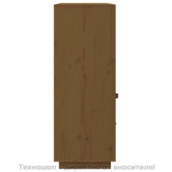 Висок шкаф, меденокафяв, 100x40x108,5 см, борово дърво масив