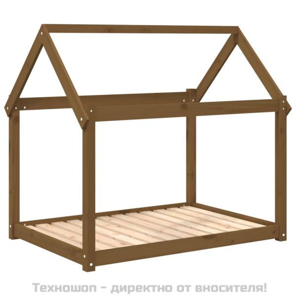 Кучешко легло, меденокафяво, 111x80x100 см, бор масив