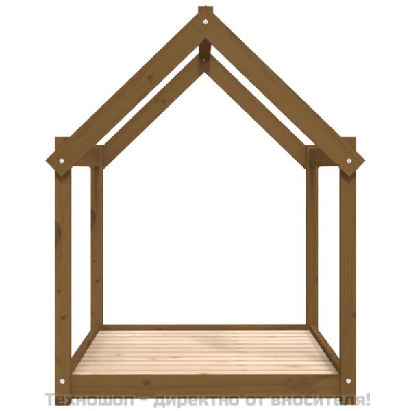 Кучешко легло, меденокафяво, 111x80x100 см, бор масив