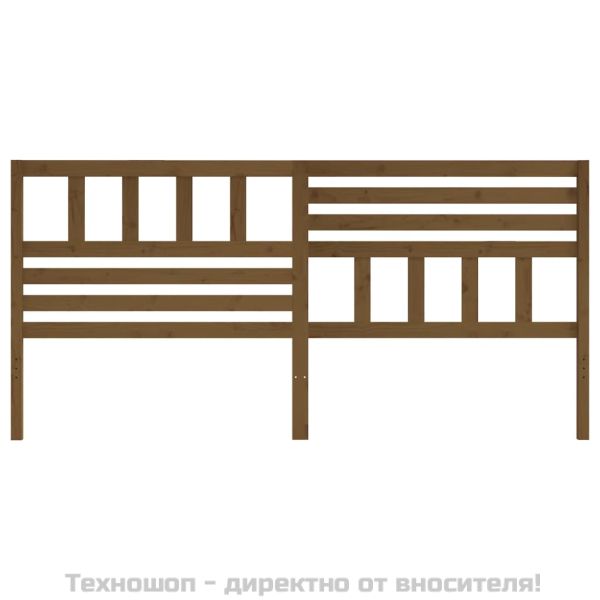 Горна табла за легло, меденокафява, 206x4x100 см, бор масив