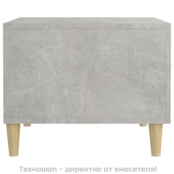 Кафе маси, 2 бр, Бетонно сиво, 50x50x40 см, инженерно дърво