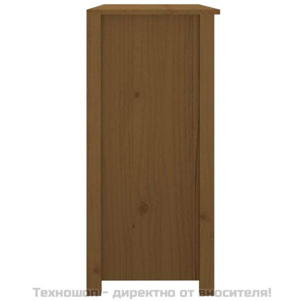 Сайдборд, меденокафяв, 100x35x74 см, бор масив