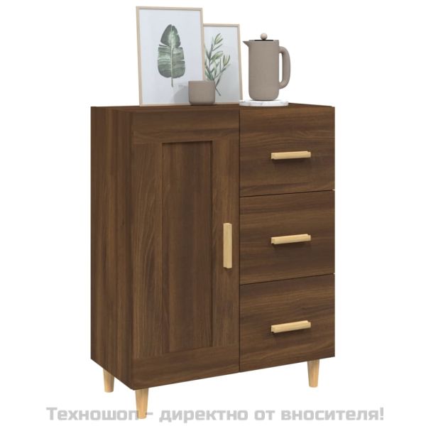 817335 Сайдборд, Кафяв дъб, 69,5x34x90 см, инженерно дърво