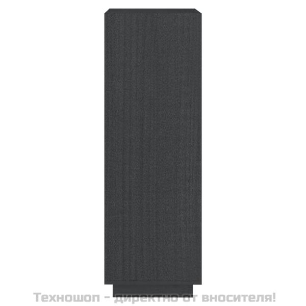 Библиотека/разделител за стая, сива, 40x35x103 см, бор масив