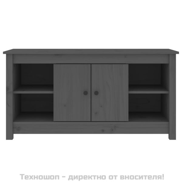 ТВ шкаф, сив, 103x36,5x52 см, бор масив