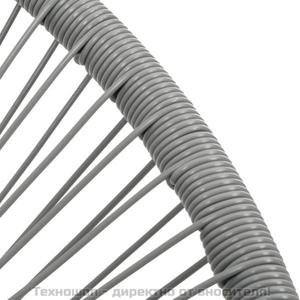 Градински стол Луна, полиратан, сив