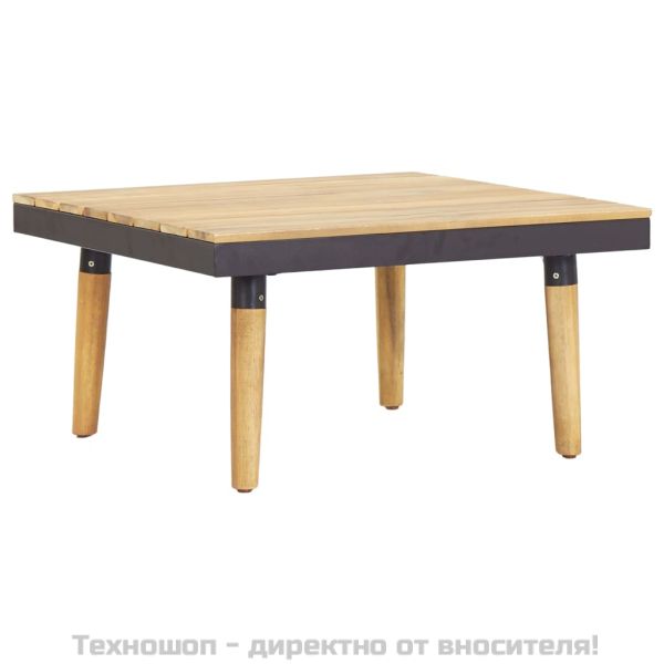 8-местен градински лаундж комплект с възглавници акация масив