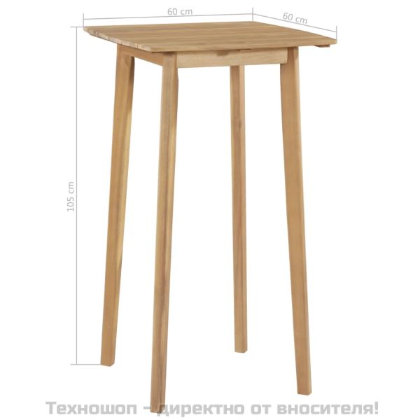 Градински трапезен комплект, 5 части, акация масив