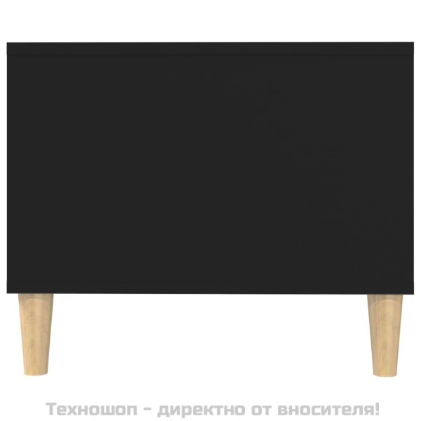 Маса за кафе, черна, 102x50x40 см, инженерно дърво