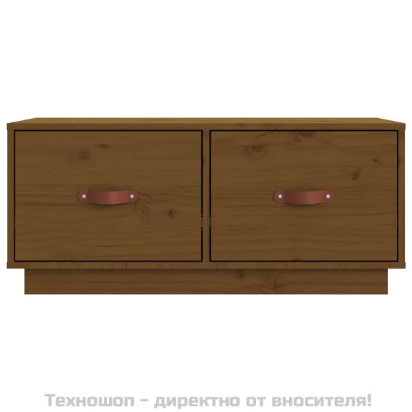 ТВ шкаф, меденокафяв, 80x34x35 см, бор масив