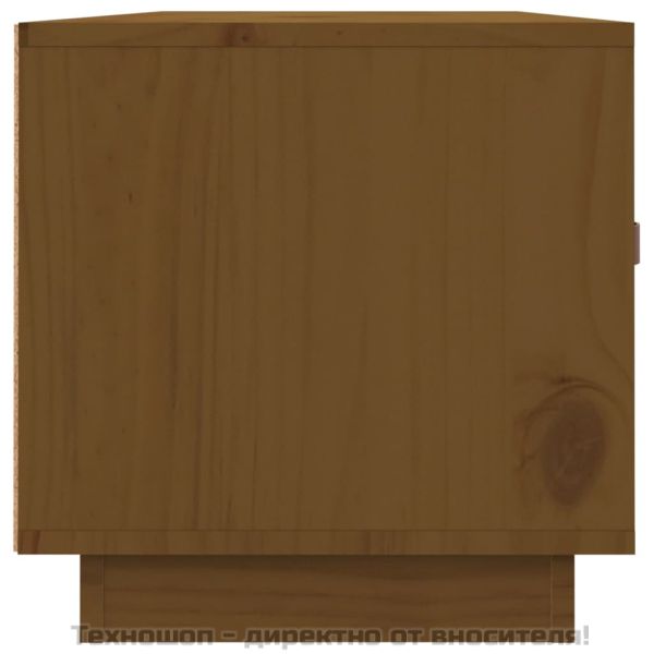 ТВ шкаф, меденокафяв, 80x34x35 см, бор масив