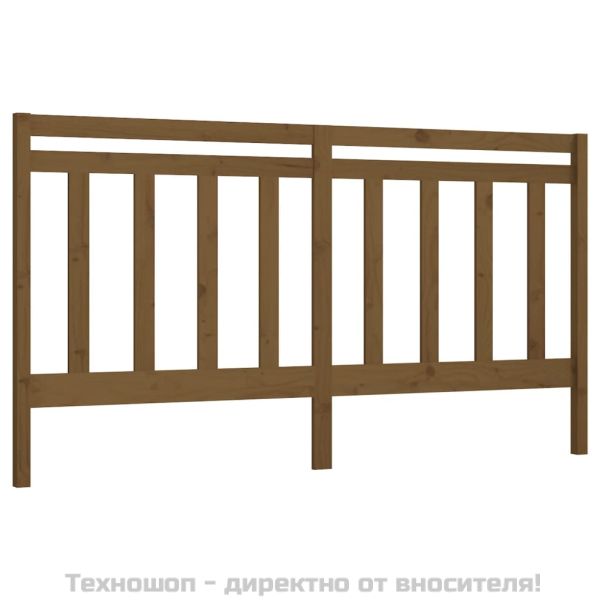 Горна табла за легло, меденокафява, 206x4x100 см, бор масив