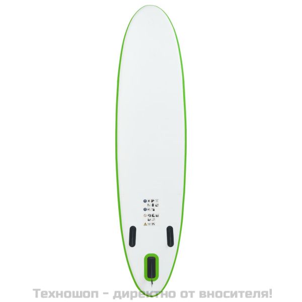 Комплект надуваем стендъп падълборд, зелено и бяло