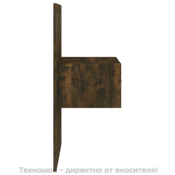 Нощно шкафче за стенен монтаж, опушен дъб