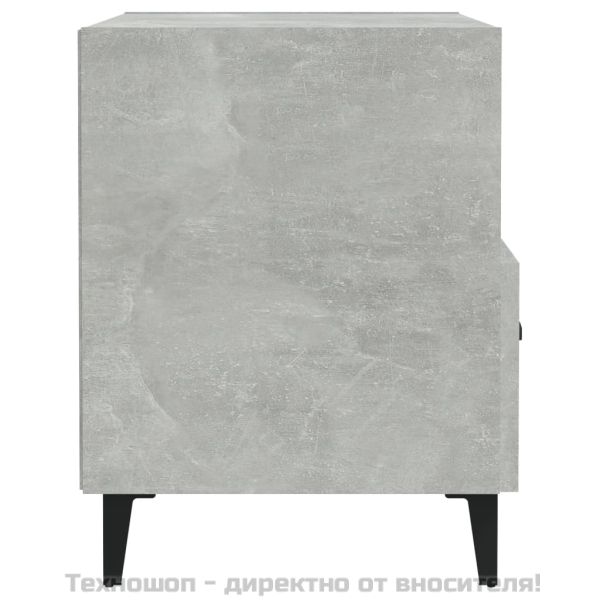 Нощни шкафче, бетонно сиво, инженерна дървесина