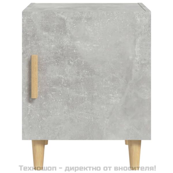 Нощни шкафче, бетонно сиво, инженерна дървесина
