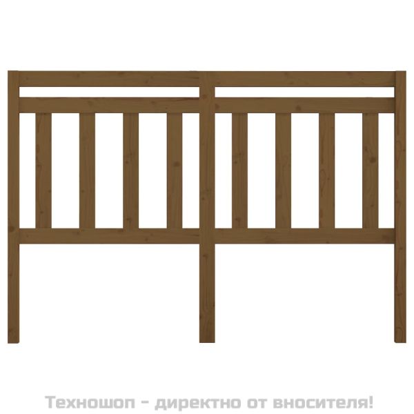 Горна табла за легло, меденокафява, 156x4x100 см, бор масив