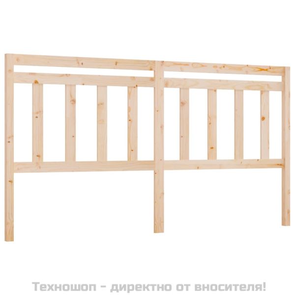 Горна табла за легло, 206x4x100 см, бор масив