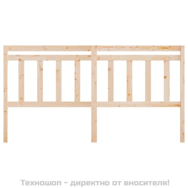 Горна табла за легло, 206x4x100 см, бор масив