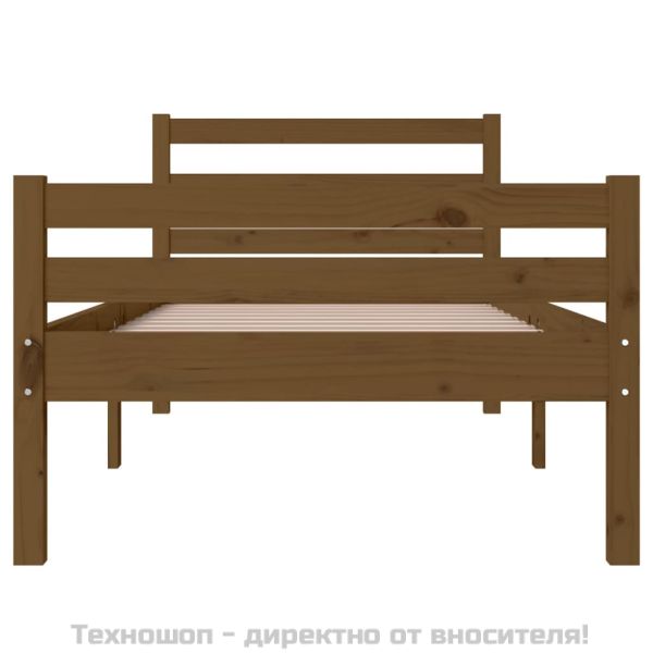 Рамка за легло меденокафява дърво 75x190 см Small Single