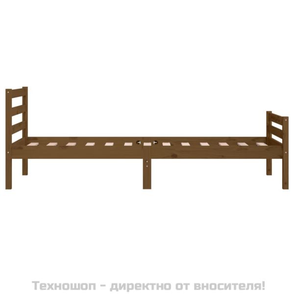Рамка за легло меденокафява дърво 75x190 см Small Single