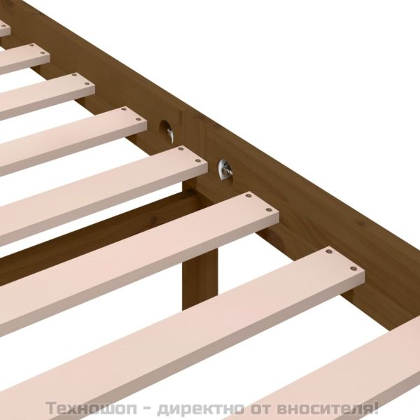 Рамка за легло меденокафява дърво 75x190 см Small Single