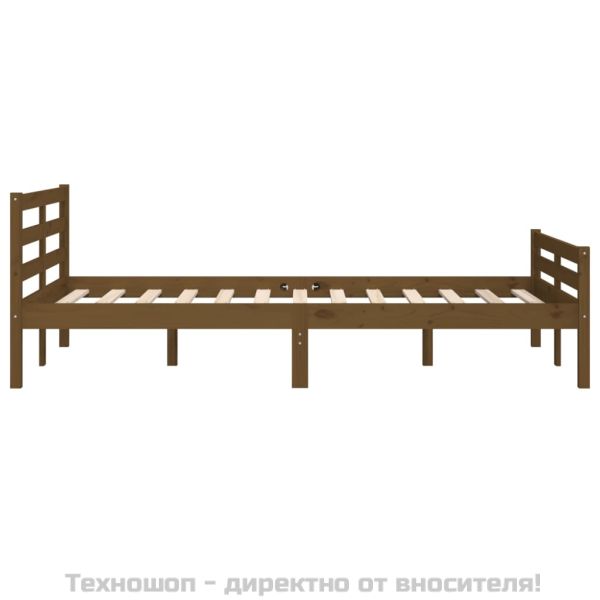 Рамка за легло меденокафява дърво 120x190 см Small Double