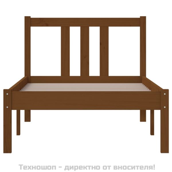 Рамка за легло меденокафява дърво 75x190 см Small Single