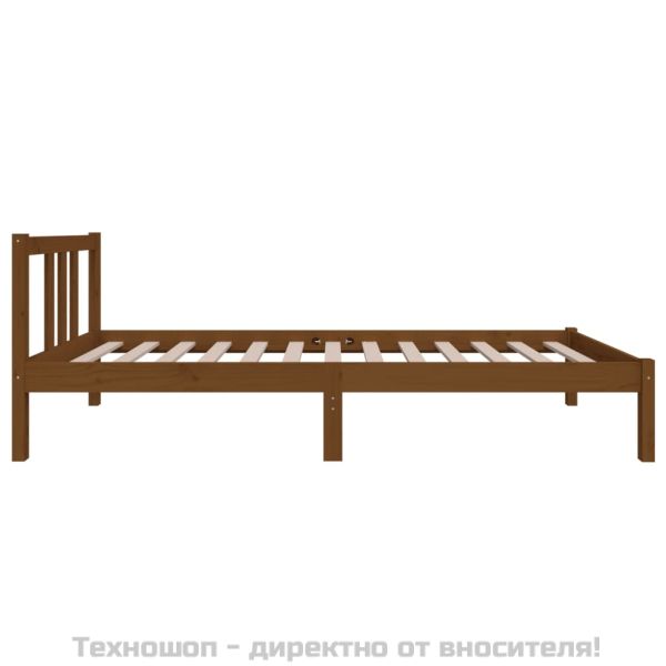 Рамка за легло меденокафява дърво 75x190 см Small Single