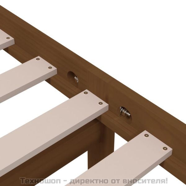 Рамка за легло меденокафява дърво 75x190 см Small Single