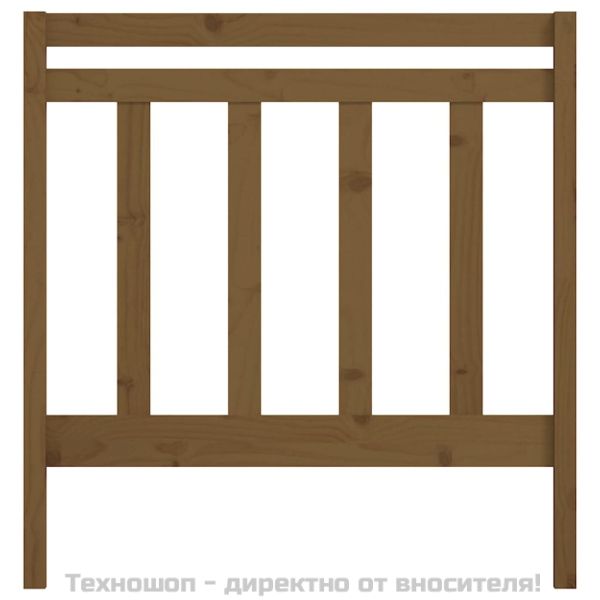 Горна табла за легло, меденокафява, 95x4x100 см, бор масив