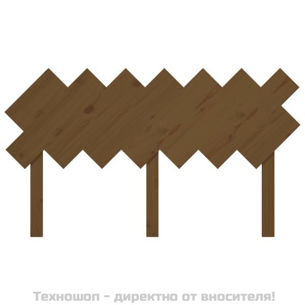 Горна табла за легло, меденокафява, 151,5x3x81 см, бор масив