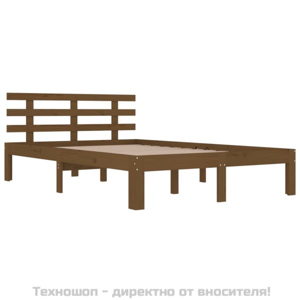 Рамка за легло, меденокафява, дърво, 150x200 cм, King Size