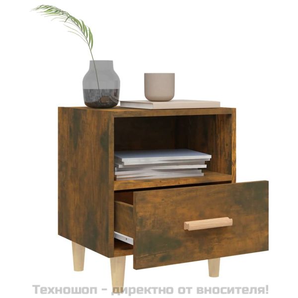 Нощни шкафчета, 2 бр, опушен дъб, 40x35x47 см