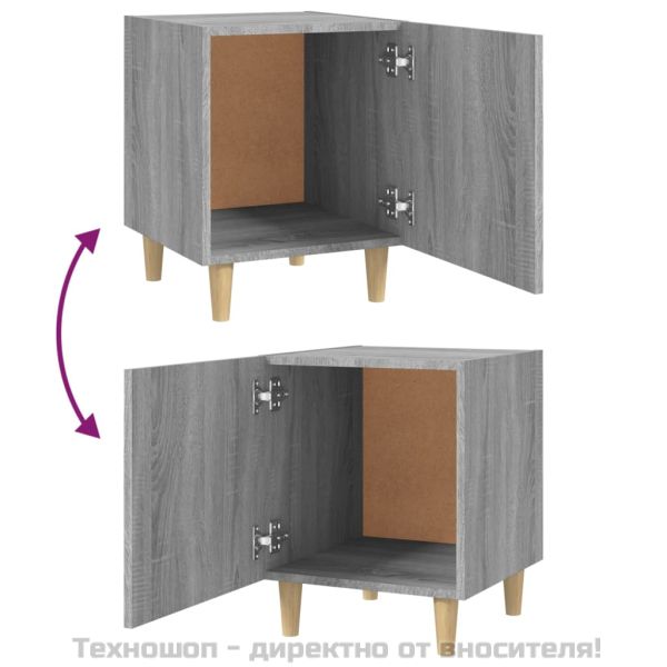 Нощни шкафчета, 2 бр, сив сонома, инженерно дърво