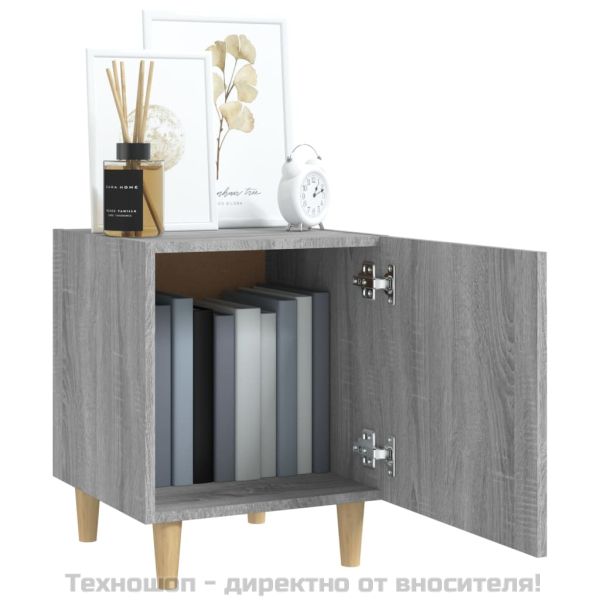 Нощни шкафчета, 2 бр, сив сонома, инженерно дърво