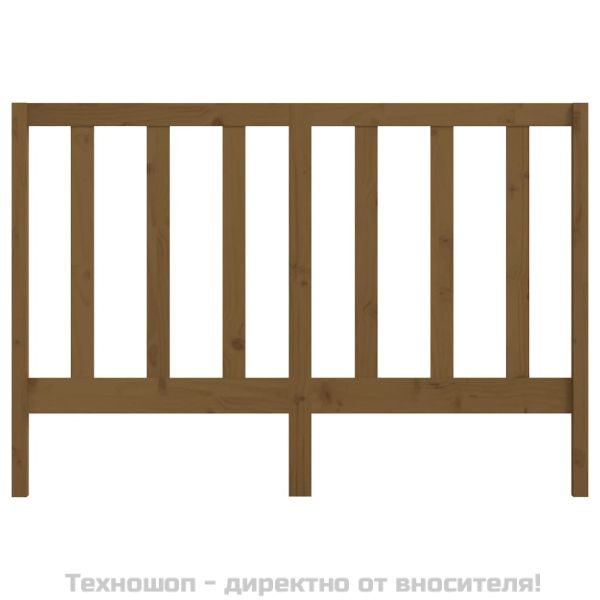 Горна табла за легло, меденокафява, 146x4x100 см, бор масив
