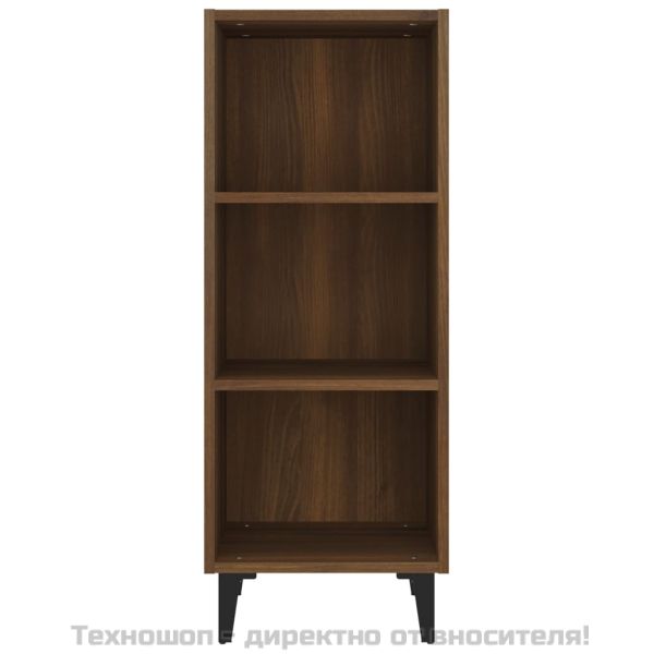 Сайдборд, Кафяв дъб, 34,5x32,5x90 см, инженерно дърво